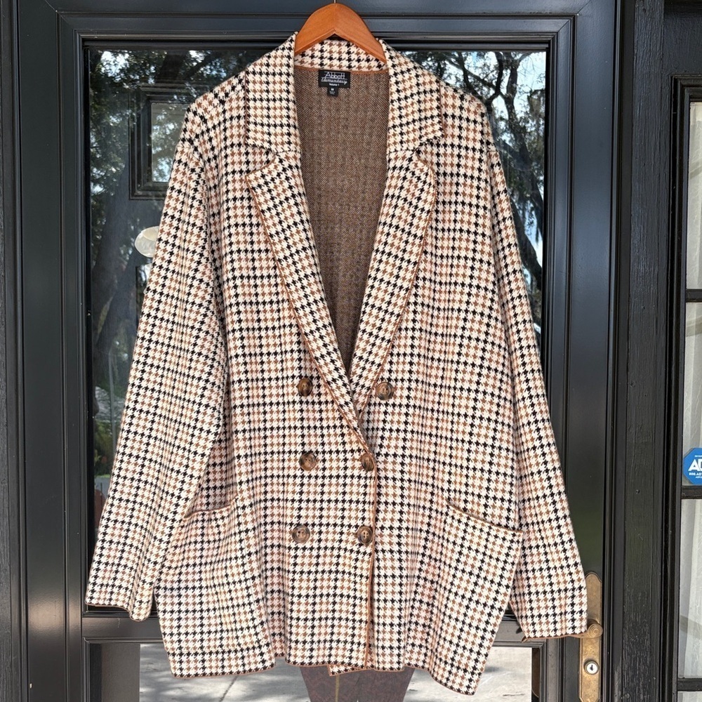 Abbott Elementary Plaid Double-Breasted Women's Jacket NWT
